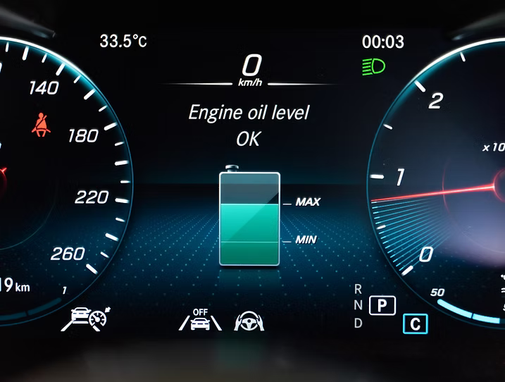 Oil level display