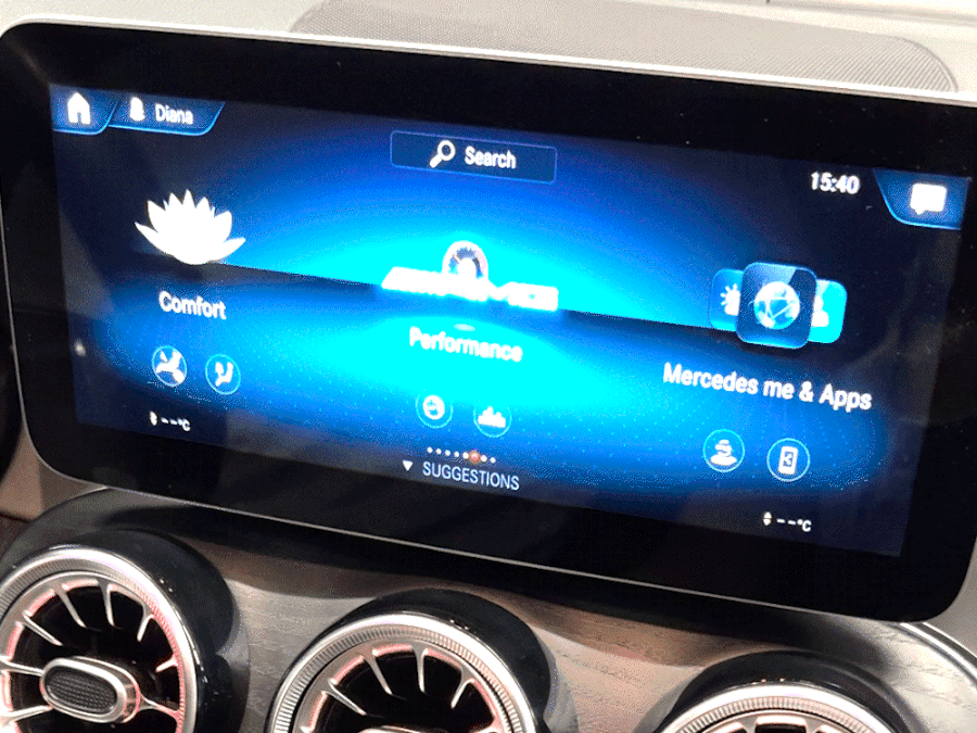 AMG Infotainment Menu
